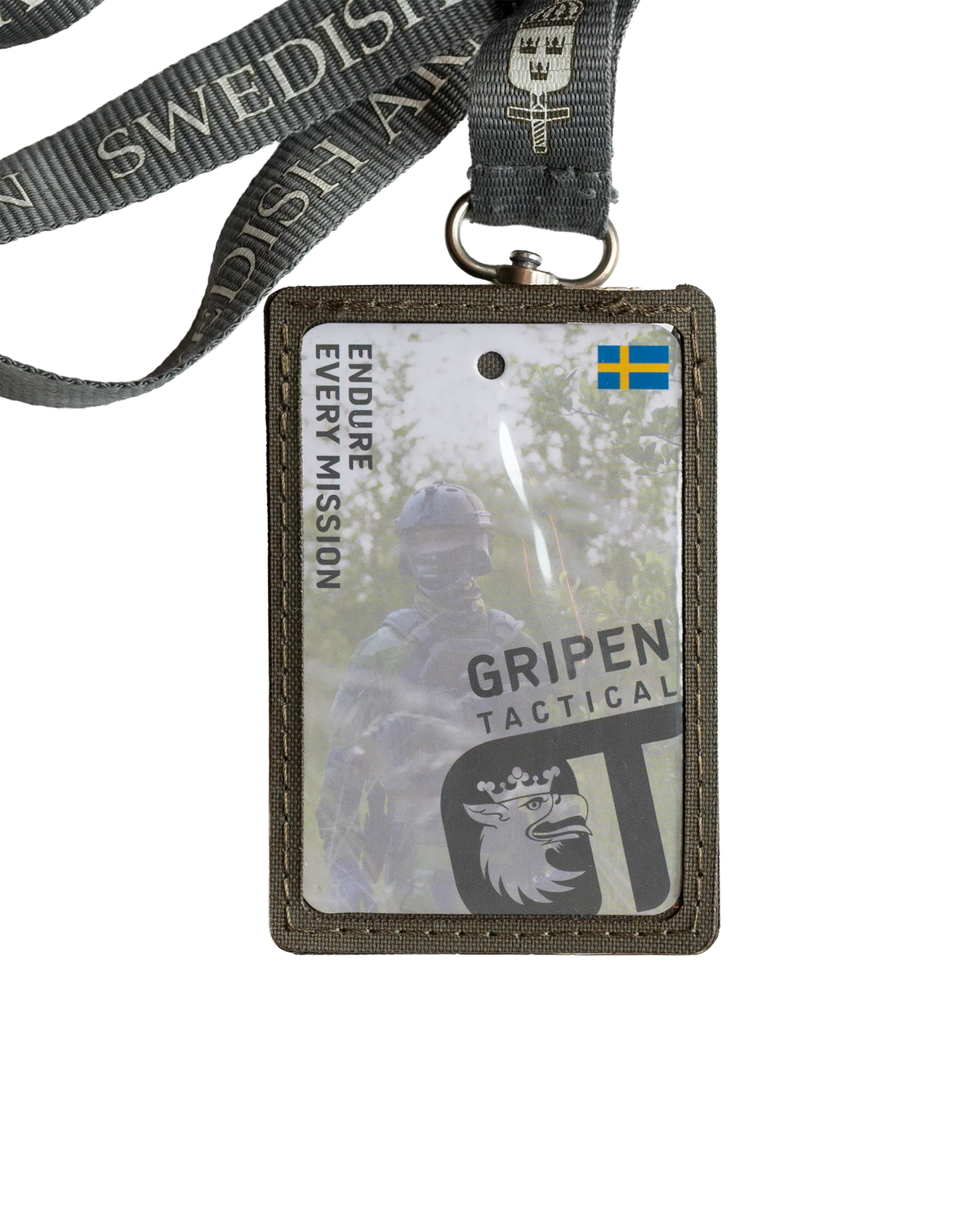 Framsidan av ClearPass id-hållare